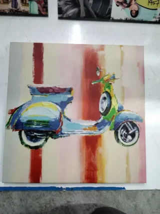 Lote 4 cuadros Vespa y Lambretta