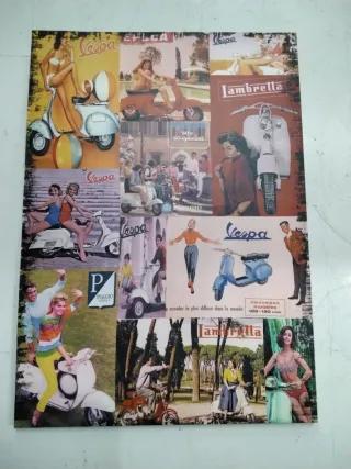 Lote 4 cuadros Vespa y Lambretta