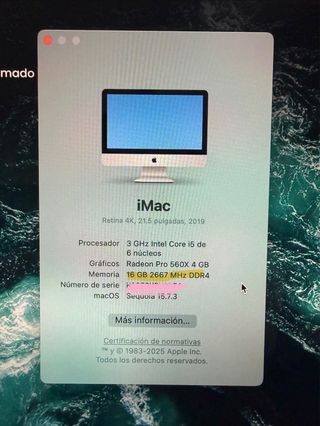 Memoria RAM iMac 2019 16GB DDR4 2667MHz