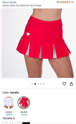 Falda deportiva Dylow fucsia y blanca