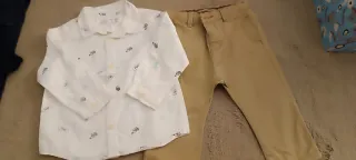 Camisa blanca estampada niño