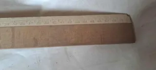 Regla madera antigua 50 cm