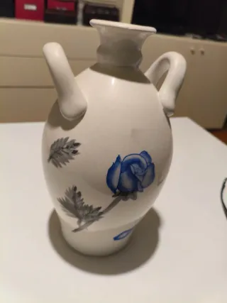 Vaso ceramica decorato blu Lago di Garda