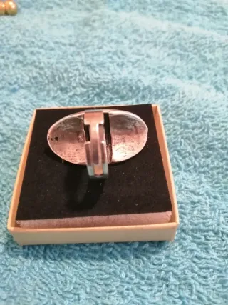 Sortija Plata con Piedra Morada