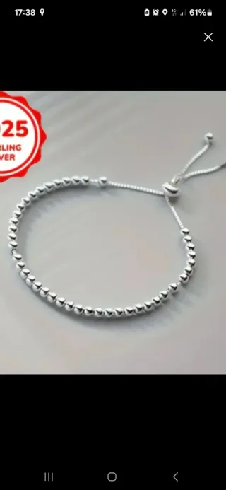 Pulsera Plata Ley 925 Bolitas Ajustable