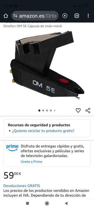 Tocadiscos Rega Planar 1 Negro/Gris