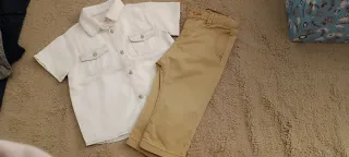 Camisa blanca manga corta niño