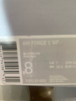 Nike Air Force 1 Negras Talla [Talla]