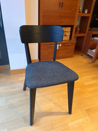 Sedia LISABO IKEA in legno nero/grigio
