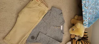 Camiseta manga larga niño gris