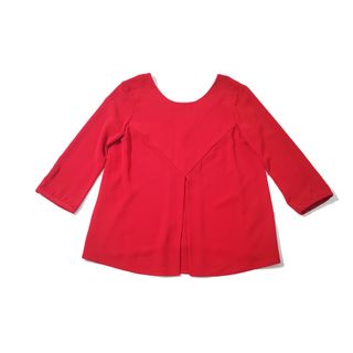 Ba&sh/ Eliet Blusa de crepe rojo sangre S