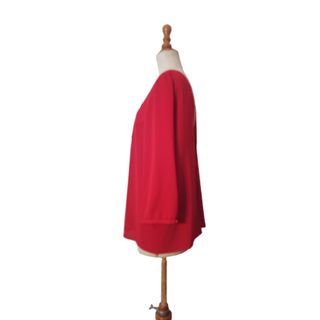 Ba&sh/ Eliet Blusa de crepe rojo sangre S