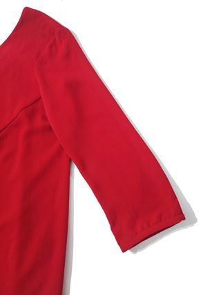 Ba&sh/ Eliet Blusa de crepe rojo sangre S