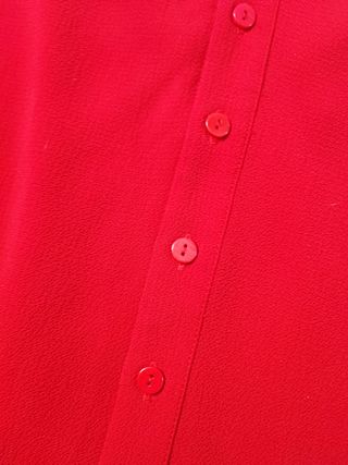 Ba&sh/ Eliet Blusa de crepe rojo sangre S