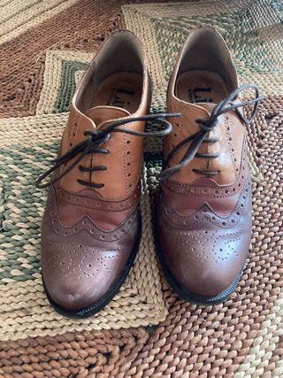 Zapatos Lince vintage piel marrones