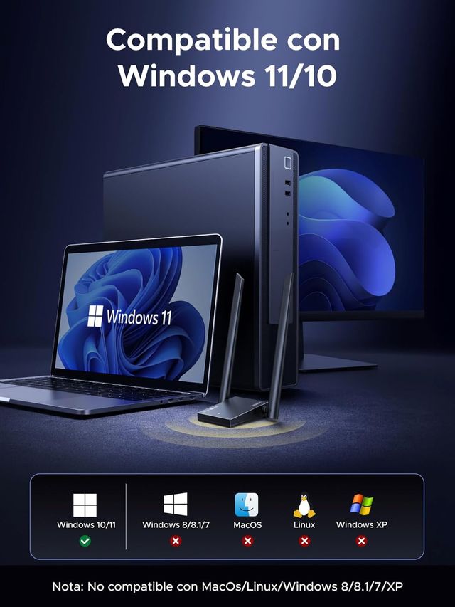 Adaptador WiFi 6E UGREEN AX5400