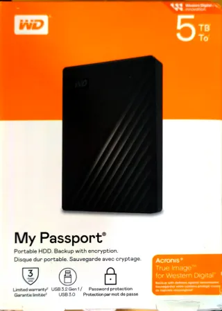 Disco Duro Externo WD 5TB My Passport