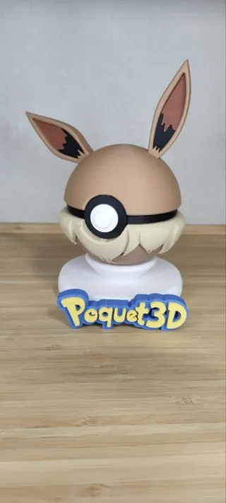 Figura Eevee Pokeball 3D coleccionismo