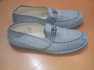 Zapatillas lona grises Talla 42