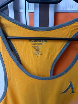 Camiseta tirantes AgonGym L amarilla