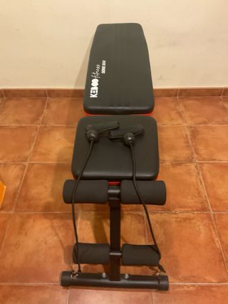 Banco de Abdominales Plegable con Bandas Elásticas