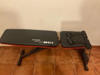 Banco de Abdominales Plegable con Bandas Elásticas