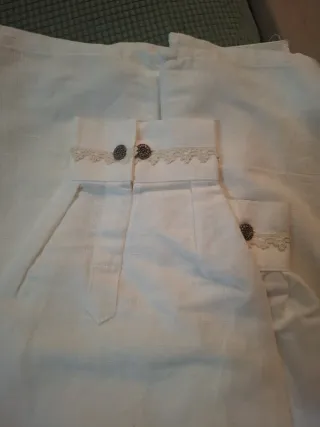 Traje Fallero Beige/Blanco/ burdeos