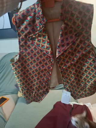 Traje Fallero Beige/Blanco/ burdeos