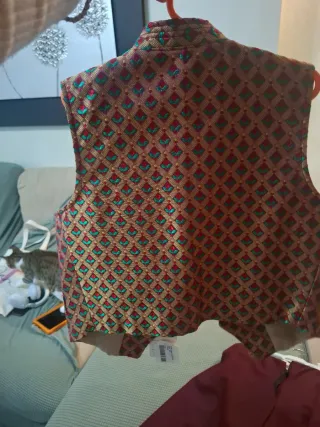 Traje Fallero Beige/Blanco/ burdeos