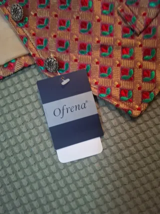 Traje Fallero Beige/Blanco/ burdeos