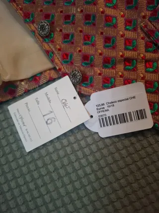 Traje Fallero Beige/Blanco/ burdeos