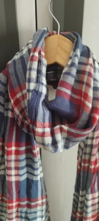 Pañuelo Foulard Cuadros Azul y Rojo