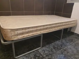 Pack somier plegable, colchon,mas colchon plegable