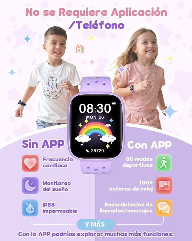 Reloj Inteligente Infantil Morado