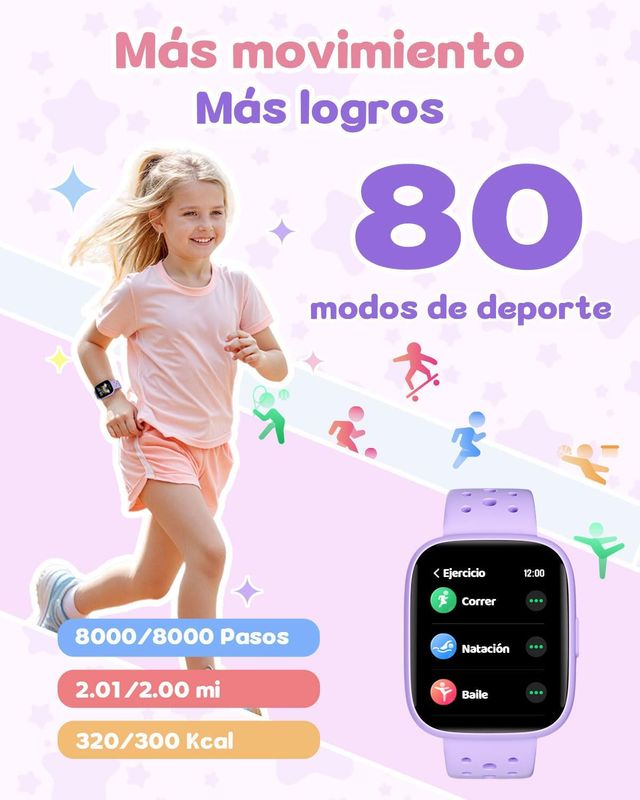 Reloj Inteligente Infantil Morado