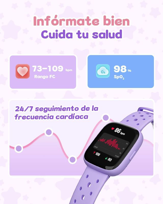 Reloj Inteligente Infantil Morado