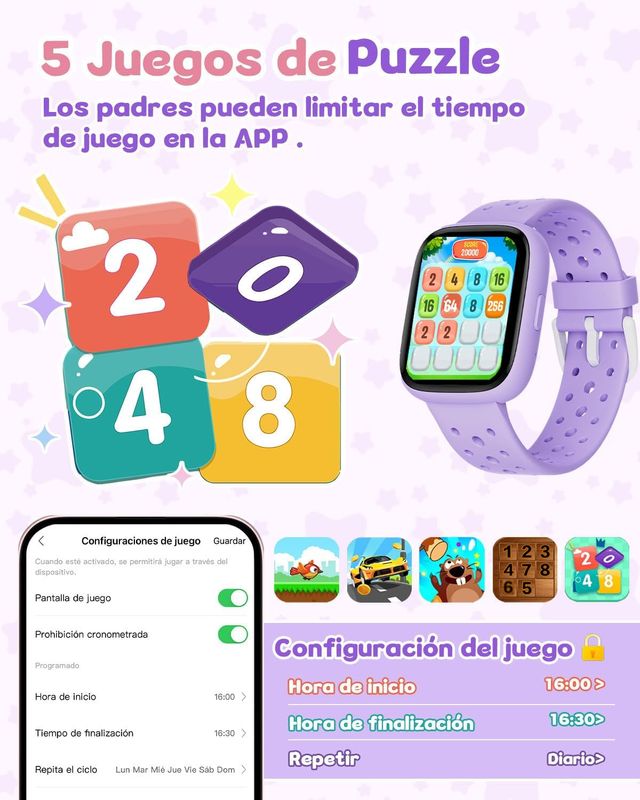 Reloj Inteligente Infantil Morado