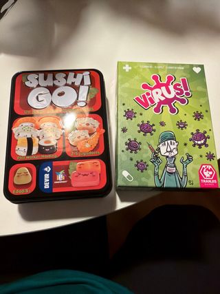 Juegos Sushi Go! y Virus!
