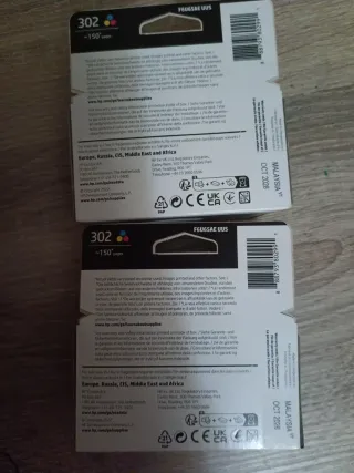 Cartuchos Tinta HP 302 Tricolor