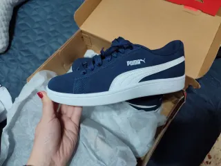 Zapatillas Puma Mujer Azul y Blanco