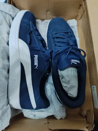 Zapatillas Puma Mujer Azul y Blanco