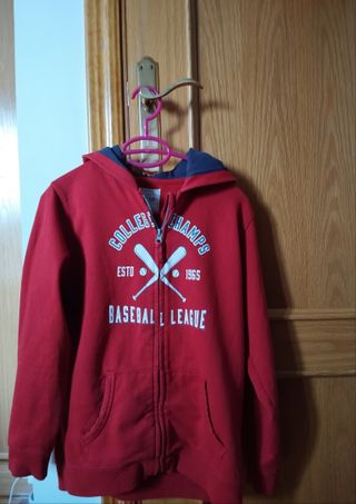 Sudadera Roja College Champs Talla S