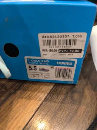 Zapatillas Hoka Clavos Talla 38