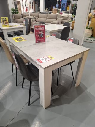 Mesa Comedor Extensible Blanca y Gris NUEVA