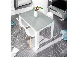 Mesa Comedor Extensible Blanca y Gris NUEVA