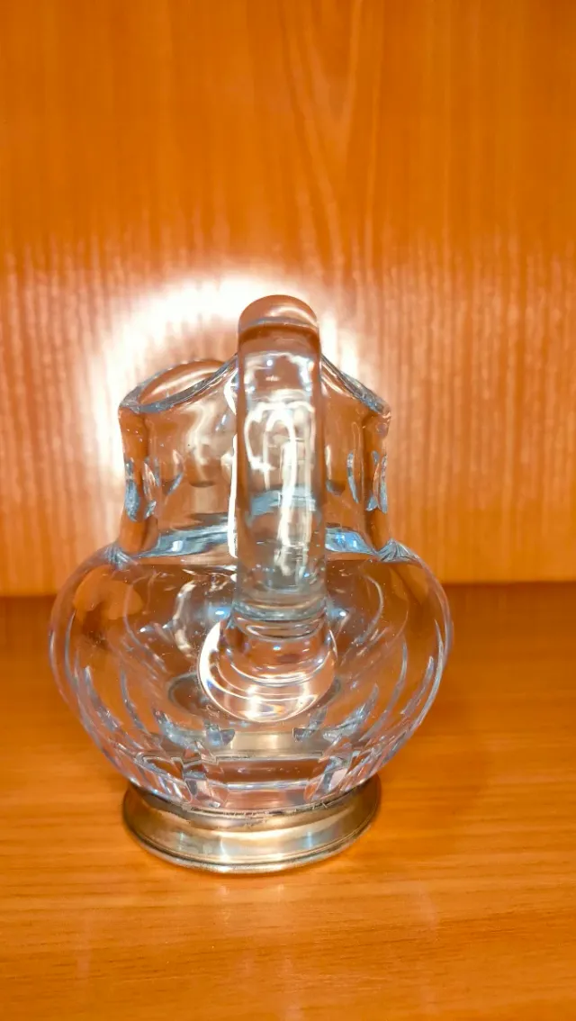 Caraffa in Cristallo Intagliato con Base in Argento/Alpaca 640513971