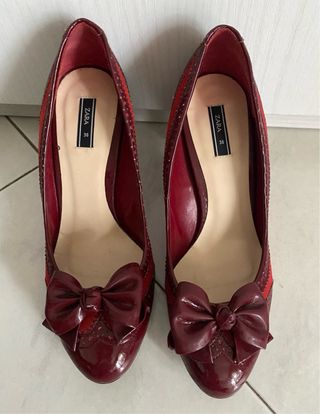 Décolleté Zara rosse n 36