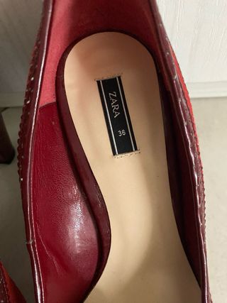 Décolleté Zara rosse n 36