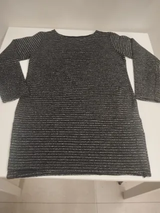 Jersey gris Marengo con rayas plateadas