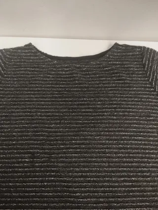 Jersey gris Marengo con rayas plateadas